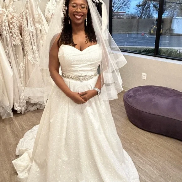 Maggie Sottero Anniston Champagne wedding dress size 24